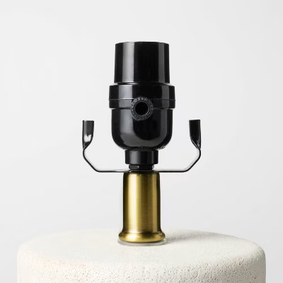 Ceramic Lamp Base with Reactive Glaze White - Threshold designed with Studio