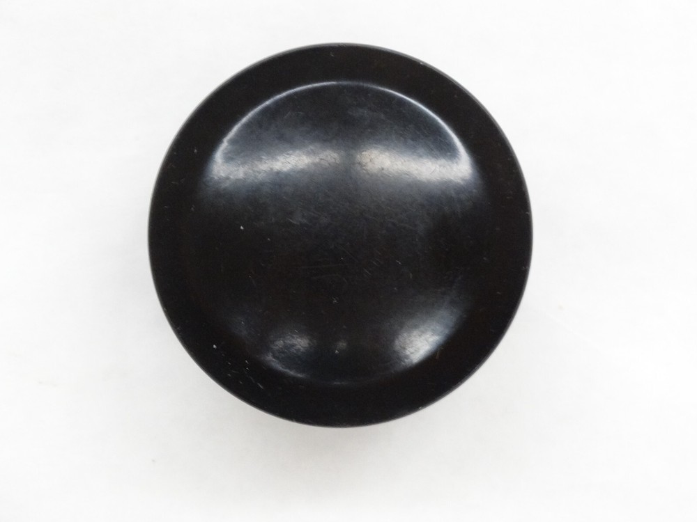 2 Vintage 1 3/4" Smooth Black Threaded Machine knobs, Attachment Knob/ Handle