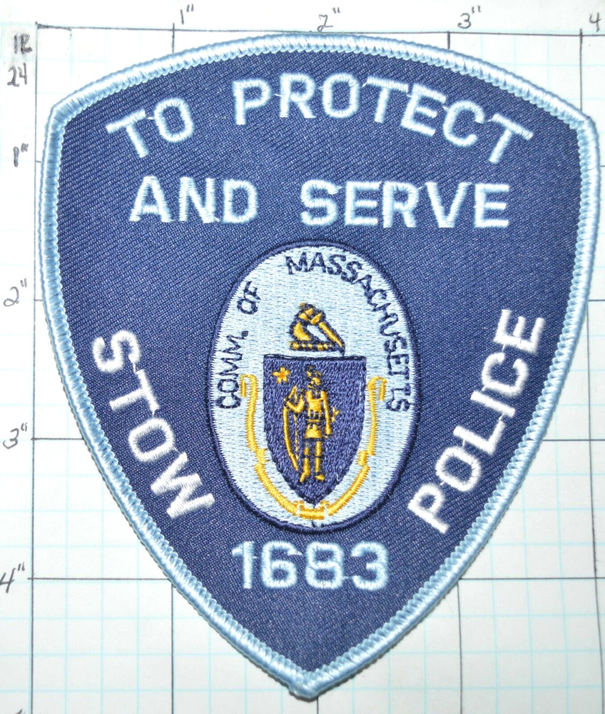 MASSACHUSETTS, STOW POLICE DEPT WEB BACK PATCH