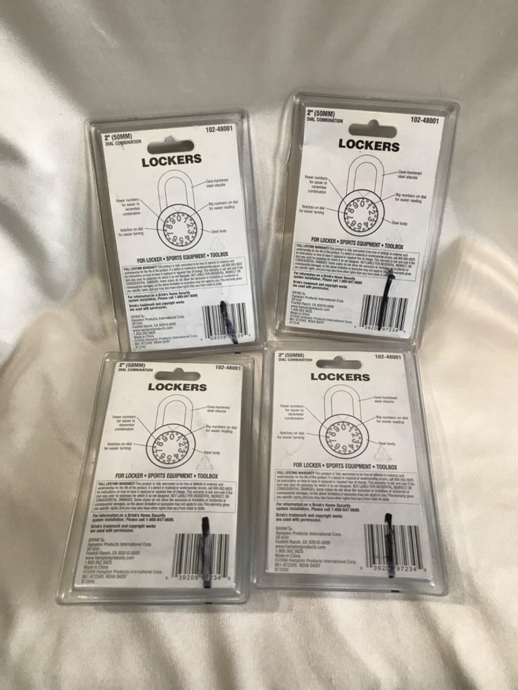 4- brinks combination padlock 102-48001