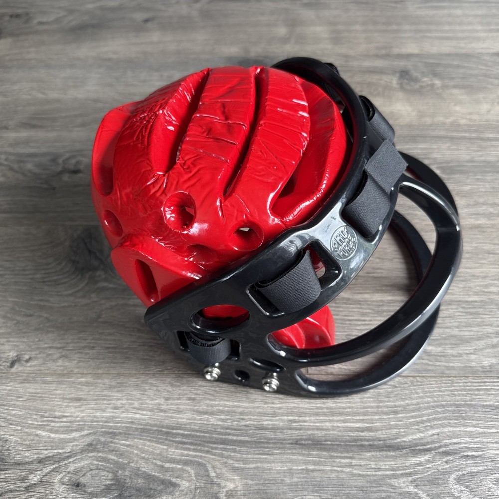 ProForce Lightning Karate Red Helmet w/ Black Faceguard Cage-Small?