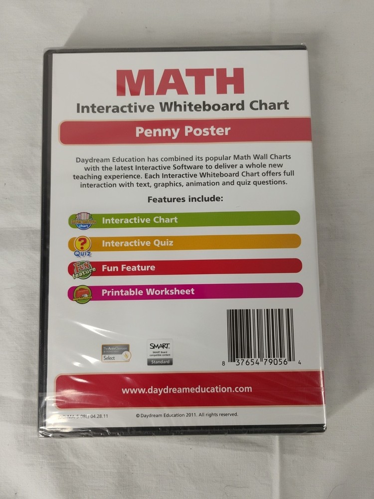 Daydream Education Penny Poster Interactive Whiteboard Software New/Sealed
