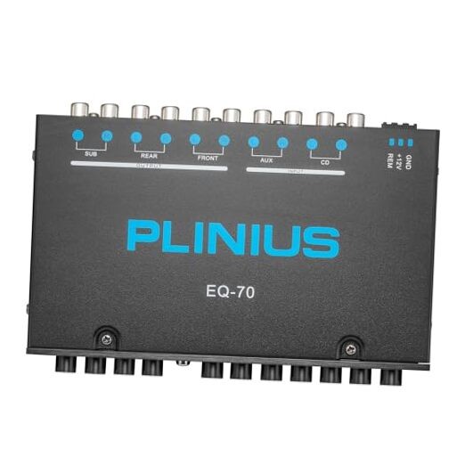 7-Band Car Audio Equalizer 1/2 DIN Pre-Amp，with CD/AUX Input Select