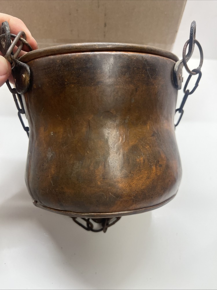 Antique Copper Hanging Pot