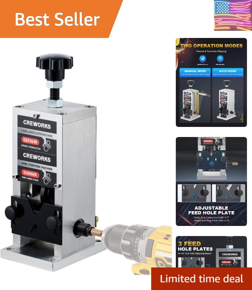 Manual Wire Stripper Machine, 0.06"-1" Wire Stripping Machine, Wire Stripping...