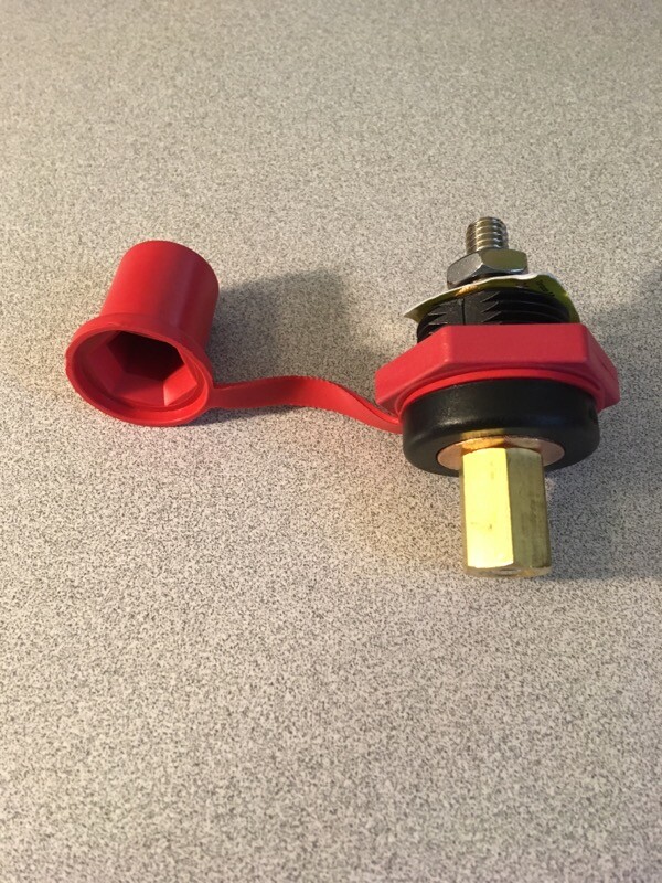 Single Post Positive Jump Start Connector Conductor Plug, by Quick Cable