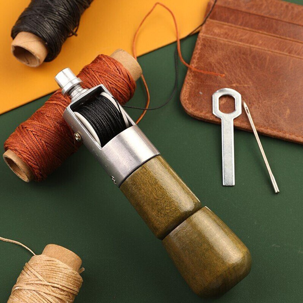 Leather Sewing Awl Thread Kits with Waxed Thread Manual Speedy Stitcher Tool