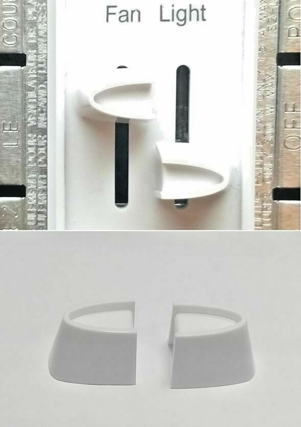 Replacement Slider HALF KNOBS for LUTRON Skylark DUAL SPLIT DIMMER - 1 pair