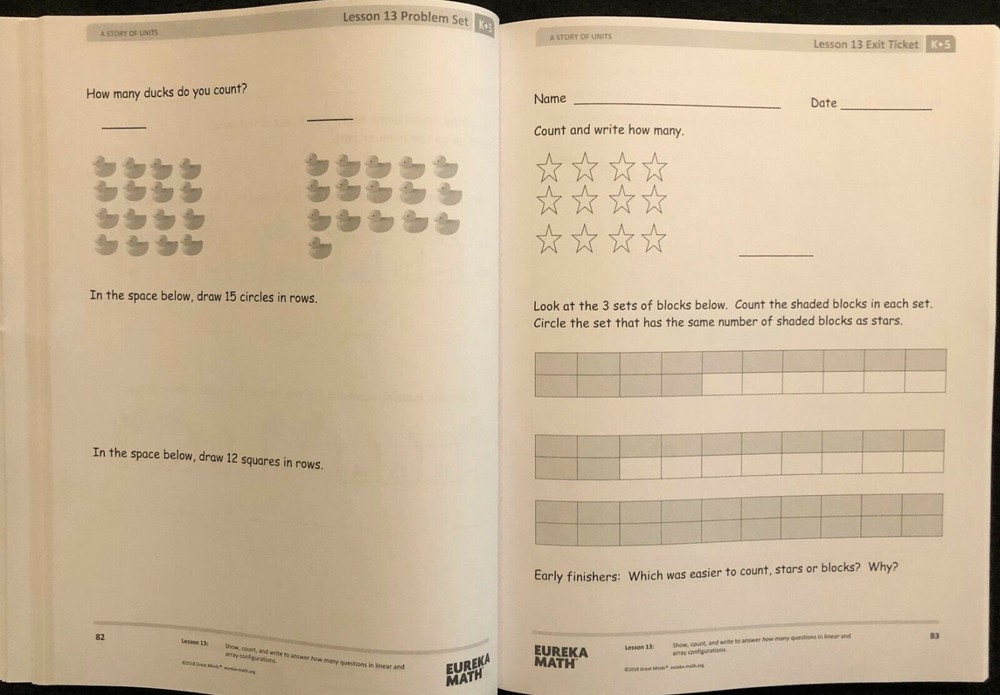 Kindergarten - EUREKA MATH - MODULE 5 & 6 (Student Workbook) (2018, Great Minds)