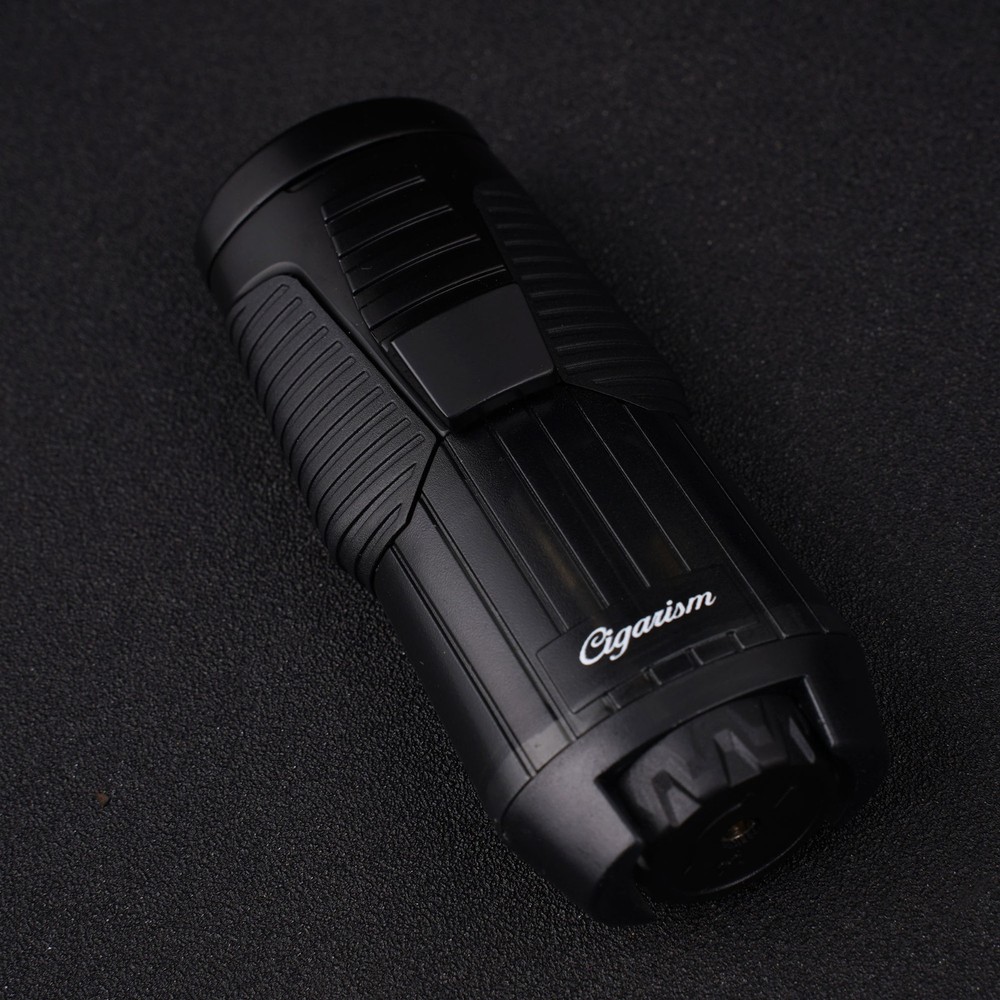 CIGARISM Cigar Lighter Single Torch Jet Lighter, High Volume Windproof (Black)