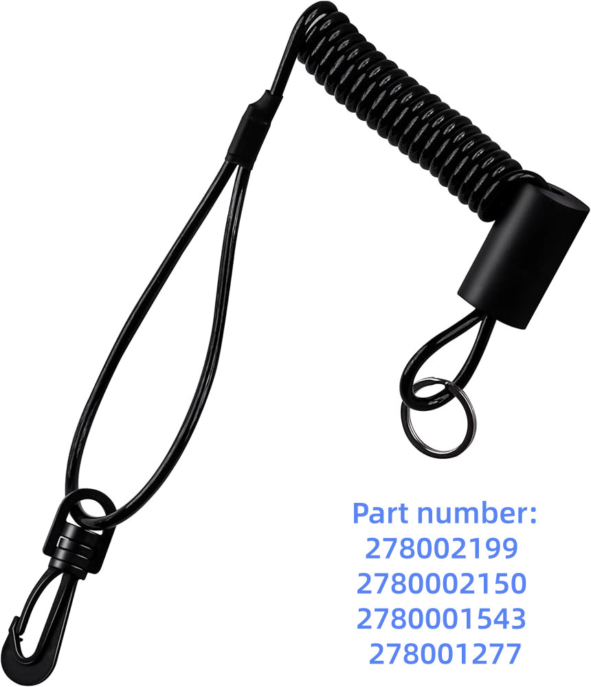 Fits Sea-Doo Floating Replace Dess Lanyard Tether Chord with Stainless Key Ring