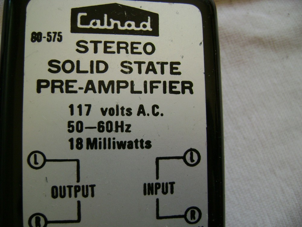 Calrad Solid State Pre-Amplifier Amp-2 Instructions