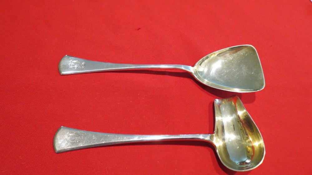800 Silver Heavy Serving Spoon and Ladle