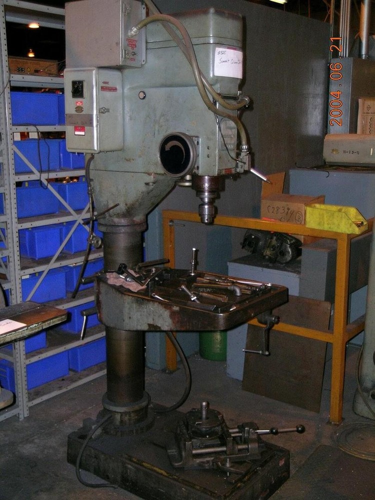 30" Summit Geared Head Drill Press | 8' Column | 4HP | #4 Morse Taper