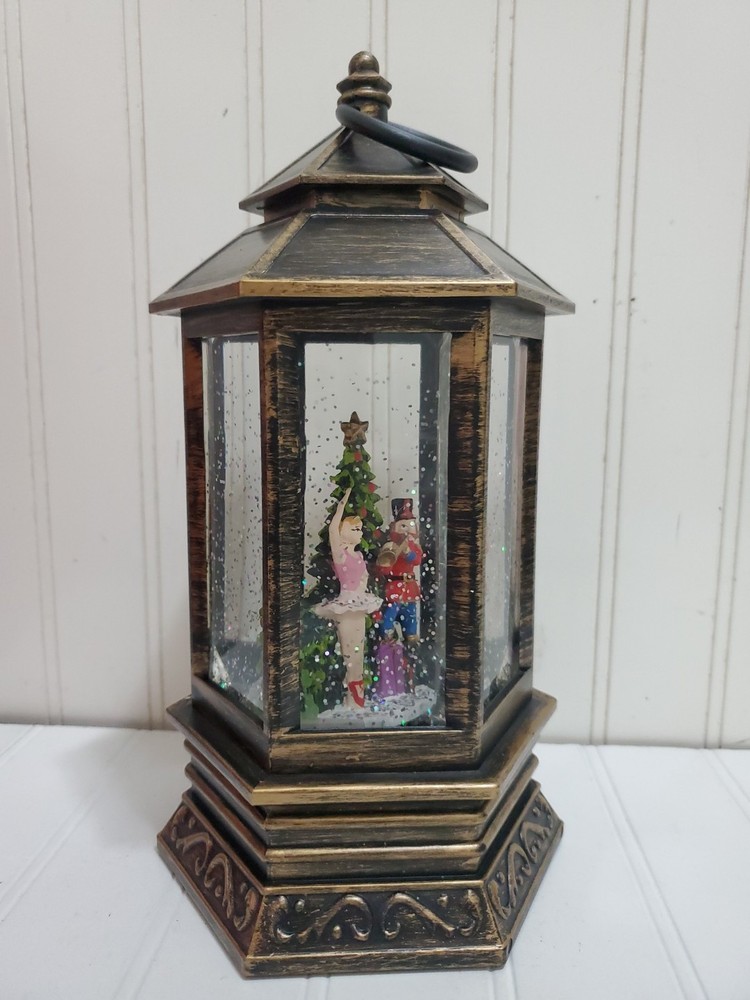 Musical Christmas Snow Globe Lantern Lighted Nutcracker Suite Scene Christmas