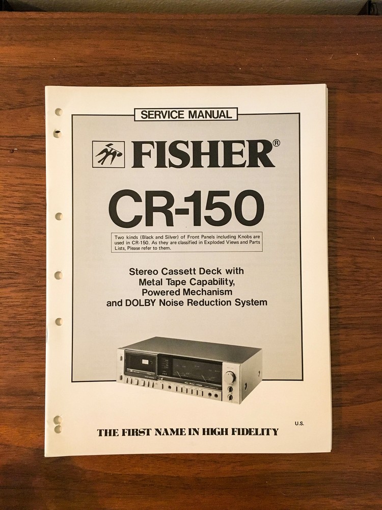 Fisher CR-150 Cassette Service Manual *Original*