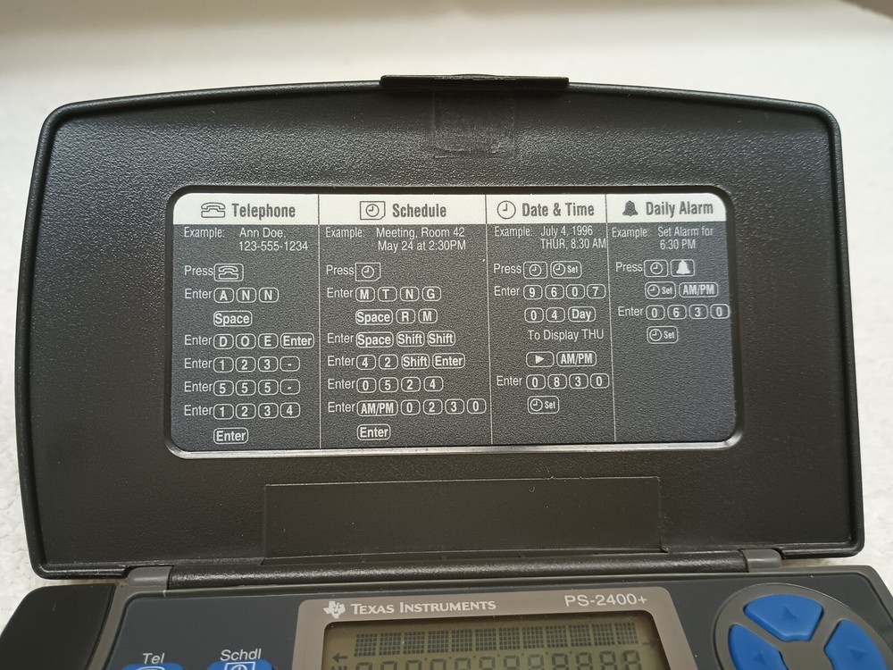 Vintage Texas Instruments PS-2400+ Data Bank Scheduler Calculator Functional