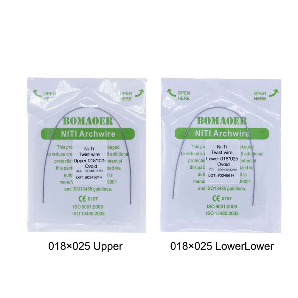 1PC/Pack Dental Orthodontic Ni-Ti Rectangular Twist wire 018×025 Lower Ovoid