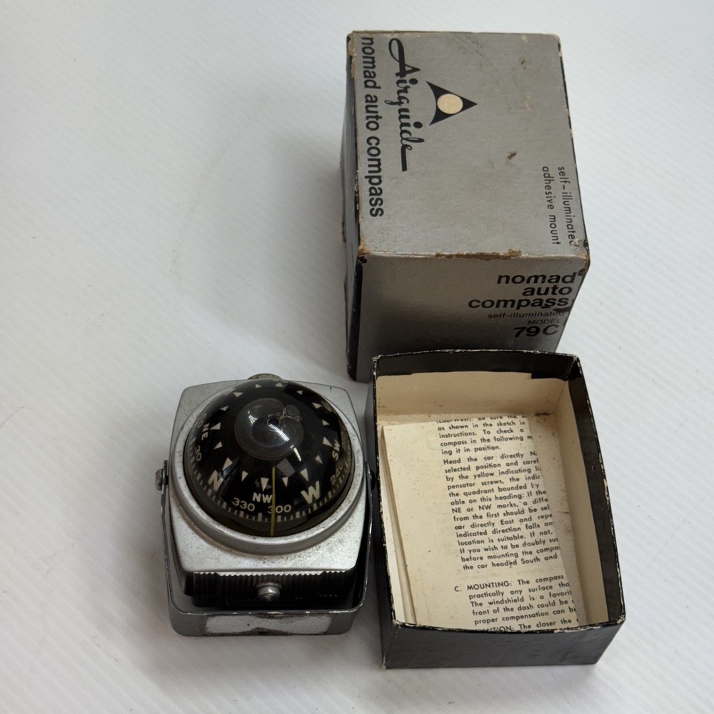 Vintage Airguide Auto Compass No. 79 Deluxe UNTESTED