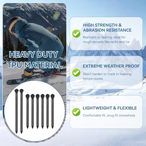 Replacement Snowshoe Straps for MSR Bindings - 6x12 & 2x18, Compatible with Dena