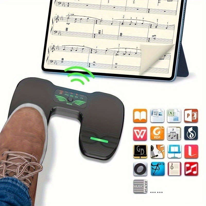 Multi-functional double foot pedal, page turner