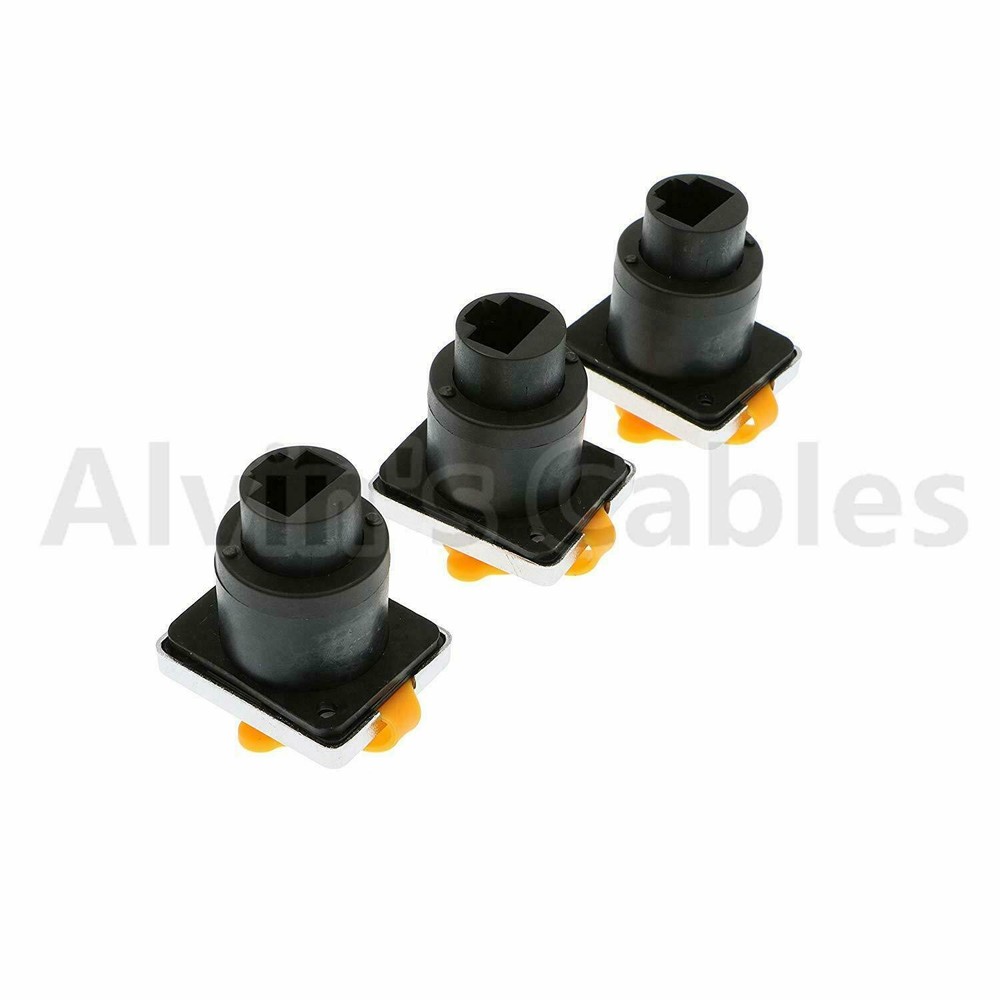 3x RJ45 waterproof socket connector IP65 Ethernet panel mount RJ45...