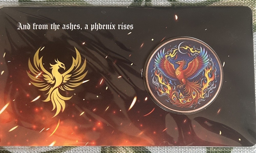 🔥Phoenix Rising 1 oz .999 Fine Copper Round Colorized w/ Certificate & Serial #