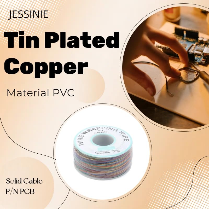 8-Color Electronic Wire - 30 AWG Single Core, 250M Tinned Copper Solid Cable