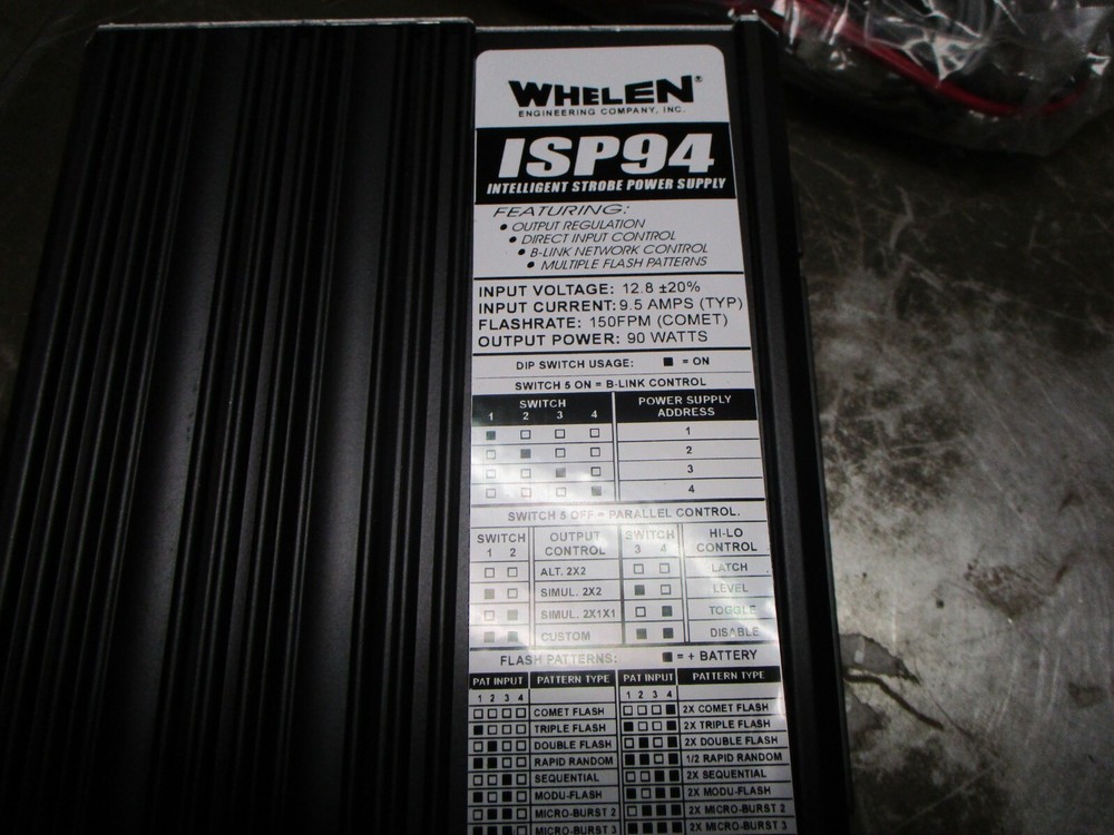 Brand New Whelen ISP 94 Power Supply
