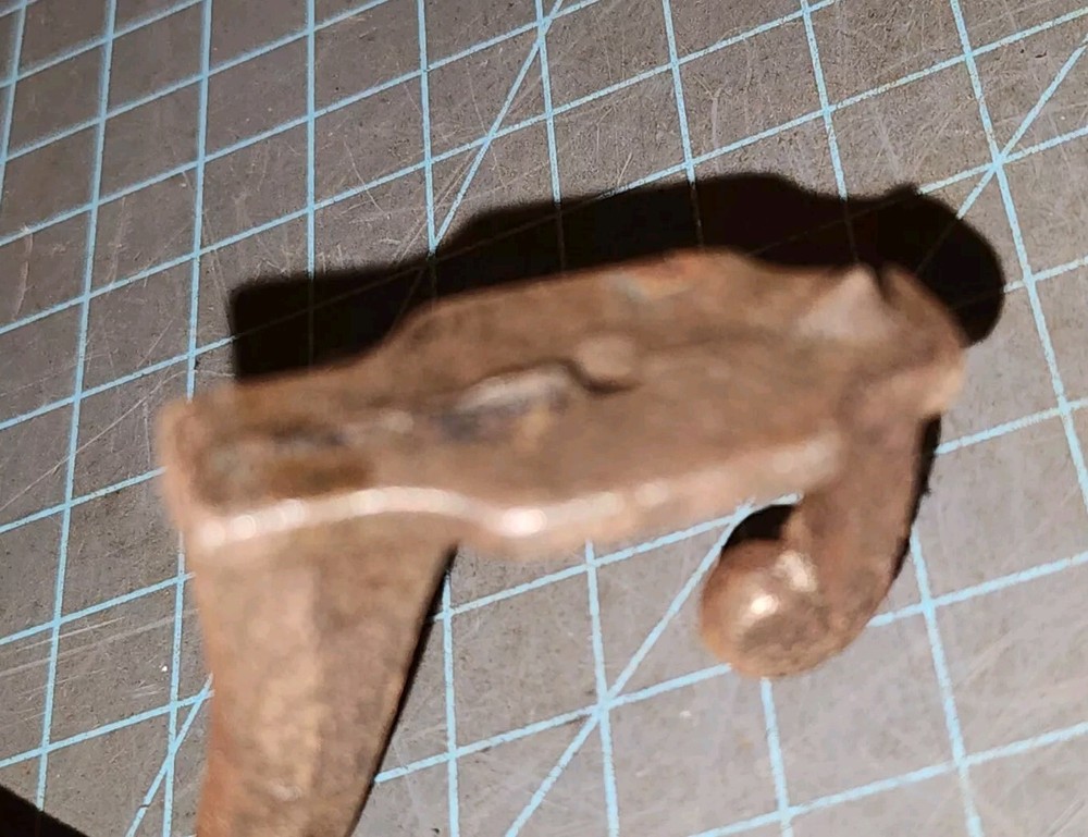 Antique Cast Iron Scroll Tip Double Coat Hat Hook - gwW