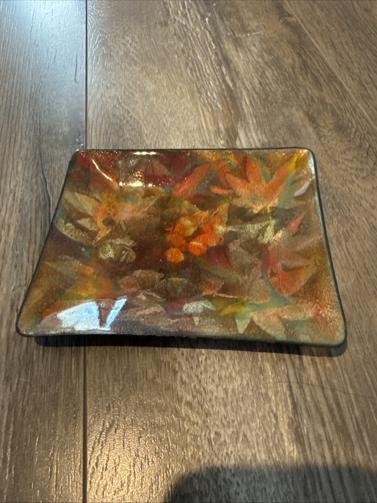 MCM  Enamel On Copper  Plate Multicolor / Great Design #8