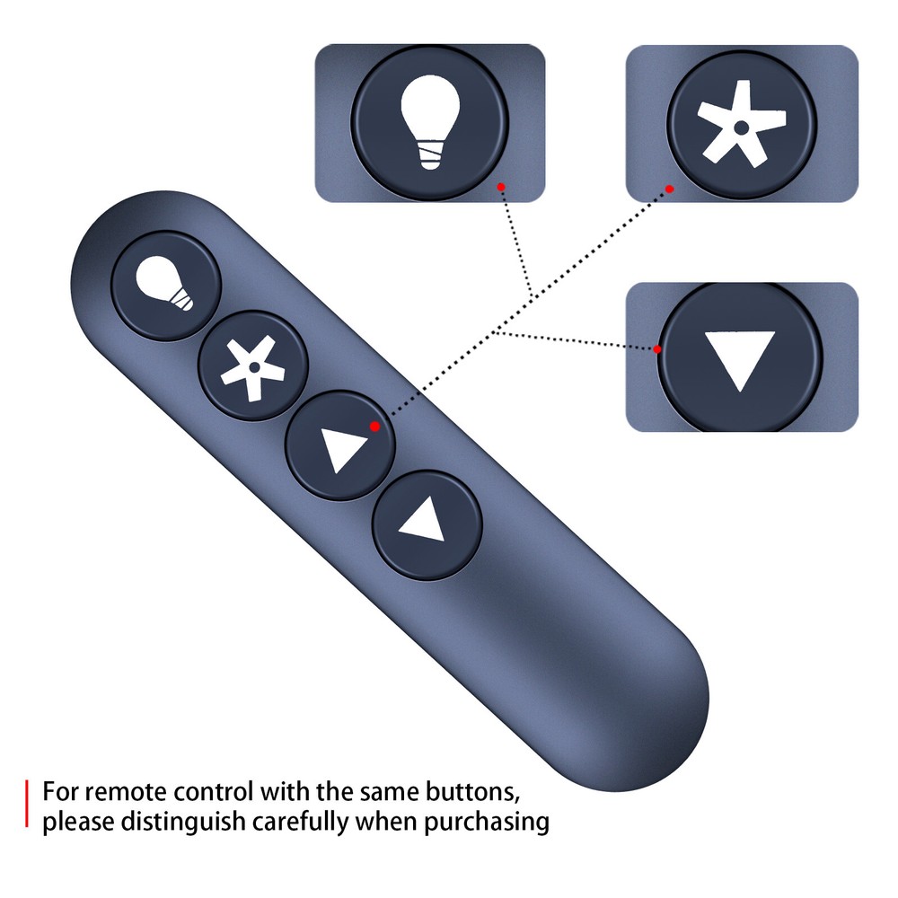 Remote Control For Hunter Fan Replacement Handheld Ceiling Fan - Black K5579-01