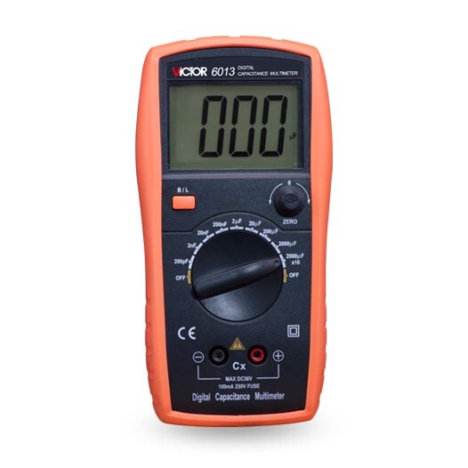 VICTOR 6013 Digital Capacitance Multimeter Manual Range Capacitor Tester ✦KD