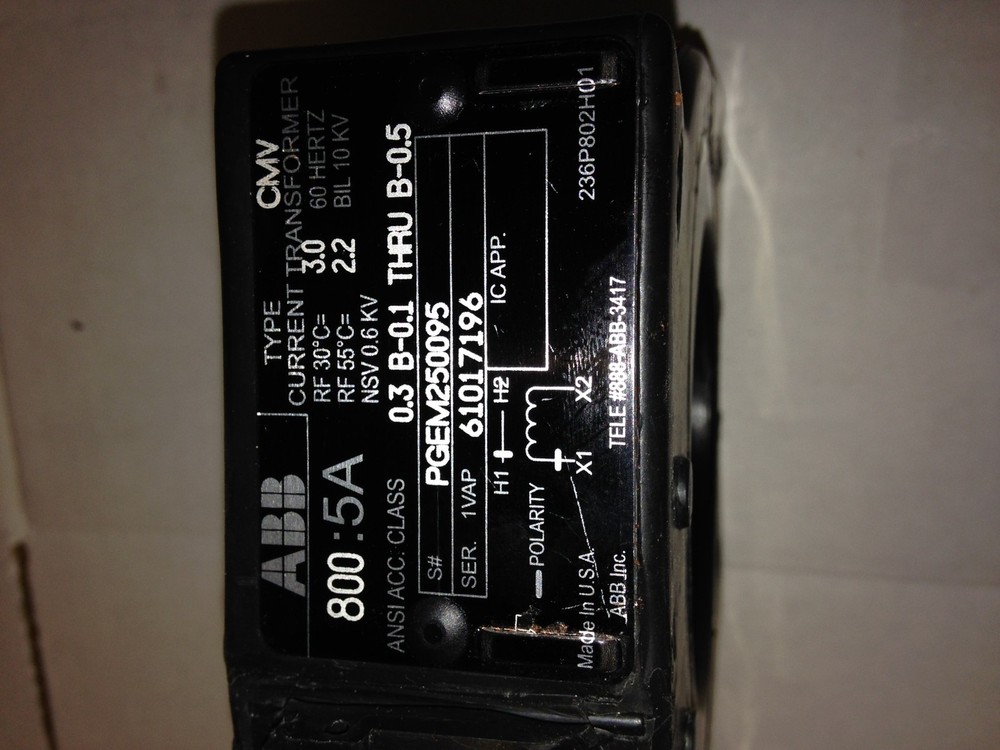 PGEM250095 ABB 800:5 Current Transformer