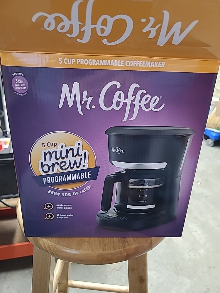 Mr. Coffee 5-Cup Programmable Coffee Maker - Black