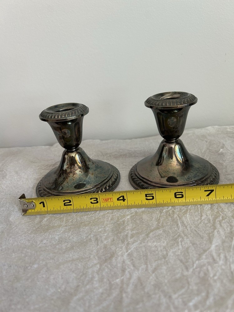 Gorham EP Silverplated P600 Candlestick Holder Pair