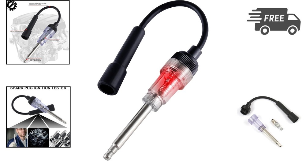 Spark Plug Tester Car Motorcycle Lawn Mower Engine Ignition Diagnostic Tool