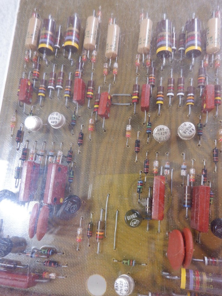 Vintage Acrylic display with G.E. Circut Board & Resistors. 1958