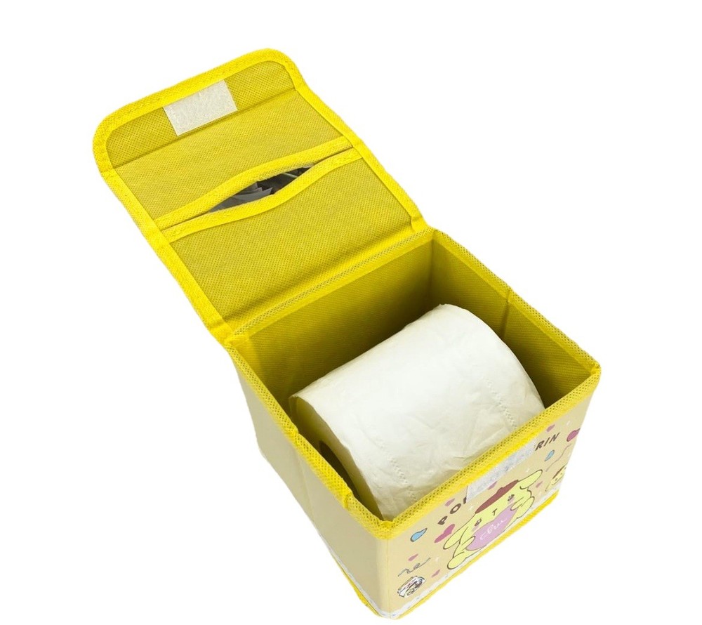 HELLO KITTY TISSUE COVER Box KAWAII Cute Small Yellow Storage Cube