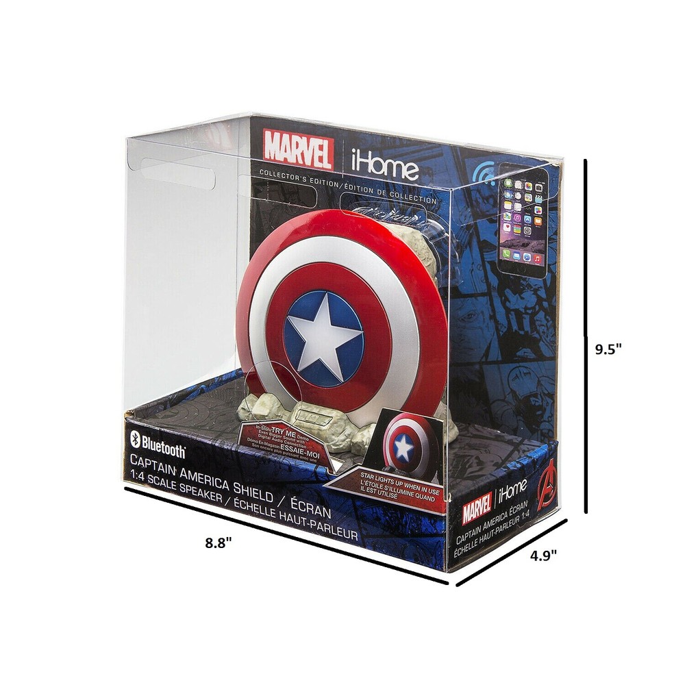 IHOME MARVEL CAPTAIN AMERICA SHIELD BLUETOOTH SPEAKER  with USB Charging