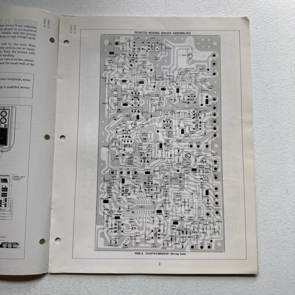 Sharp Electronics Color Television Models C-1951 & C-1952 Service Information