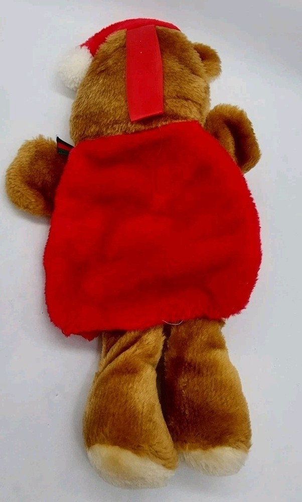 Teddy Bear Christmas Hand Puppet 14" Plush Stuffed