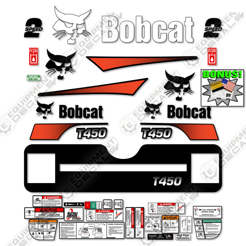 Fits Bobcat T450 Decal Kit Track Loader  M-2