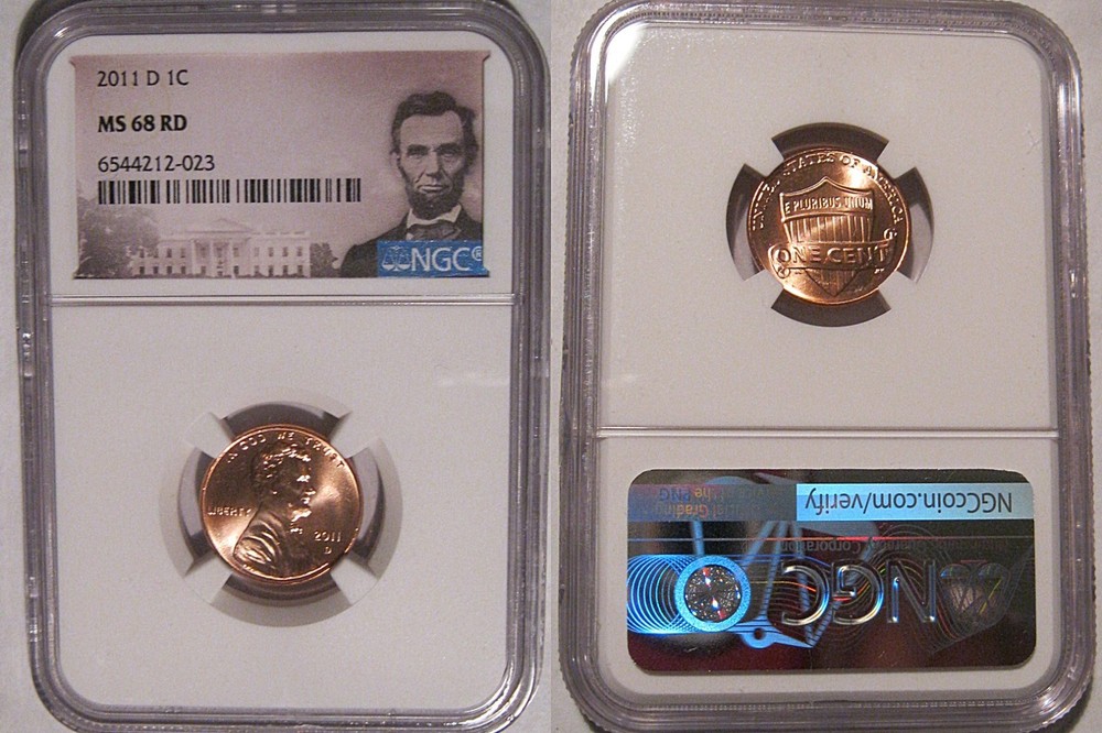 2011 D Lincoln SHIELD Cent 1c NGC MS 68 RD Lincoln Label