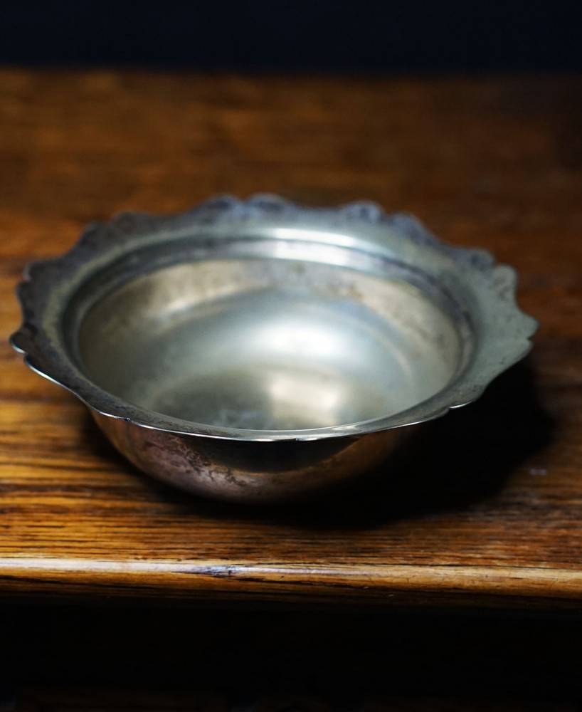 Vintage Silver Plated Bowl Decorative Serving Dish 17cm