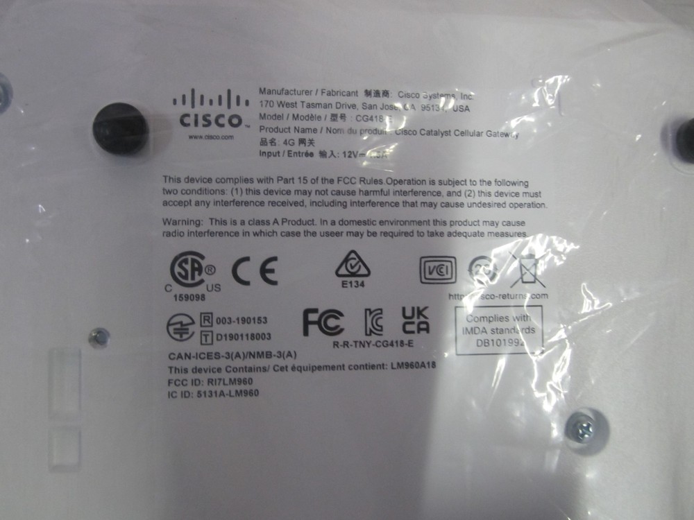 Cisco Catalyst CG418-E WIRELESS ROUTER