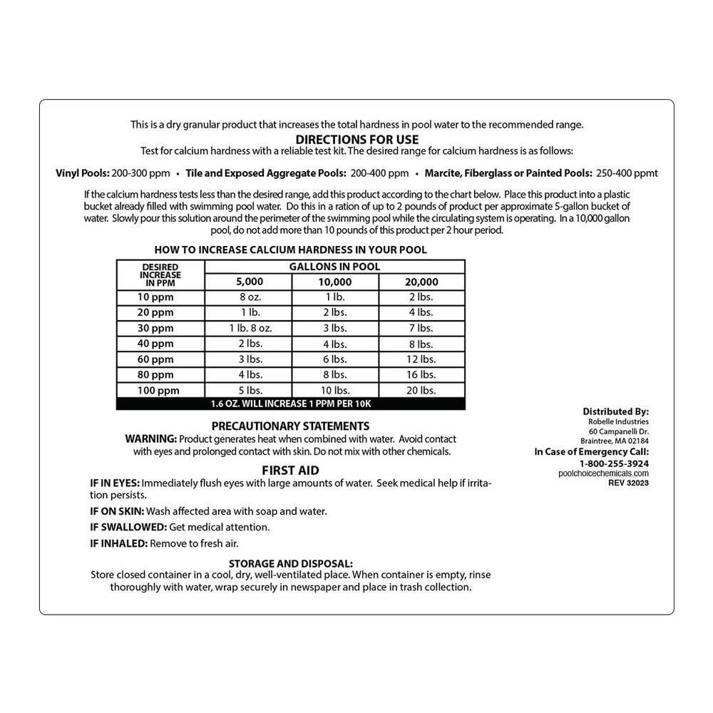 Pool Choice Increase Calcium - 25 Lbs