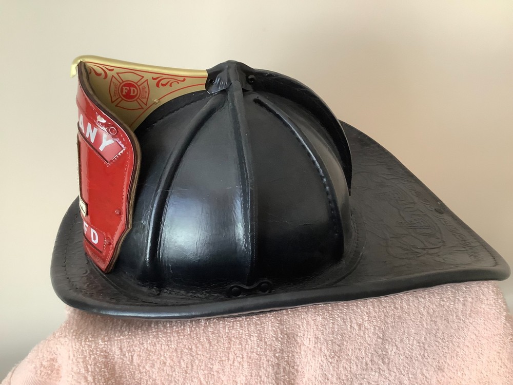 Fire Helmet - Leather Presentation - Phenix Tech - Excellent Condition!