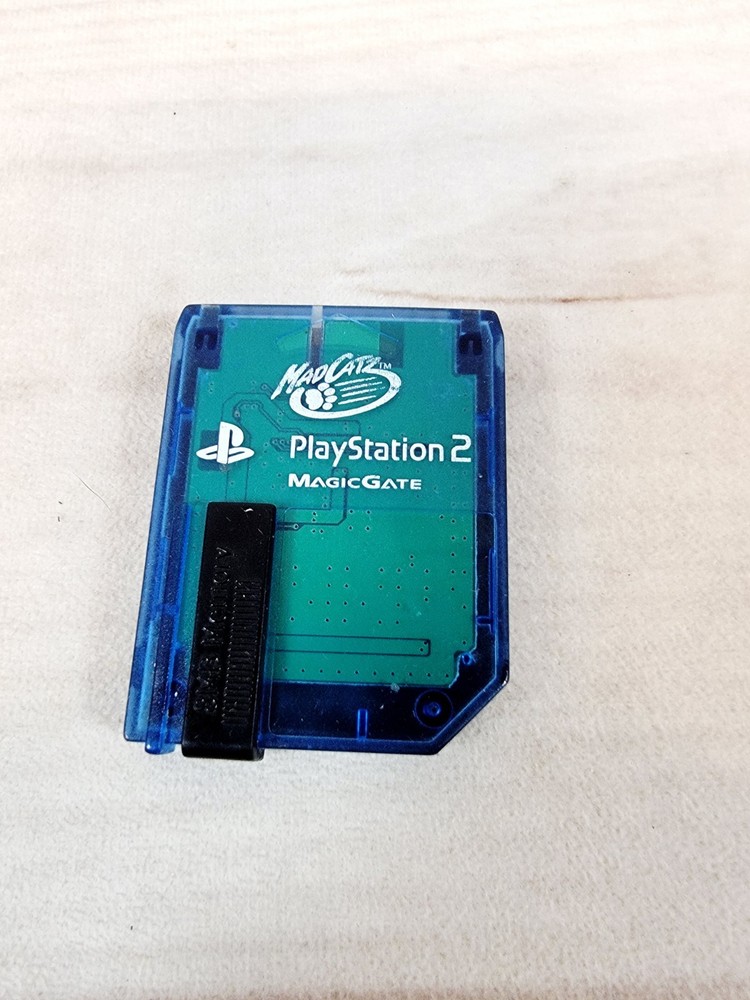 Mad Catz Sony Playstation 2 PS2 Clear Blue 8MB Memory Card MagicGate TESTED