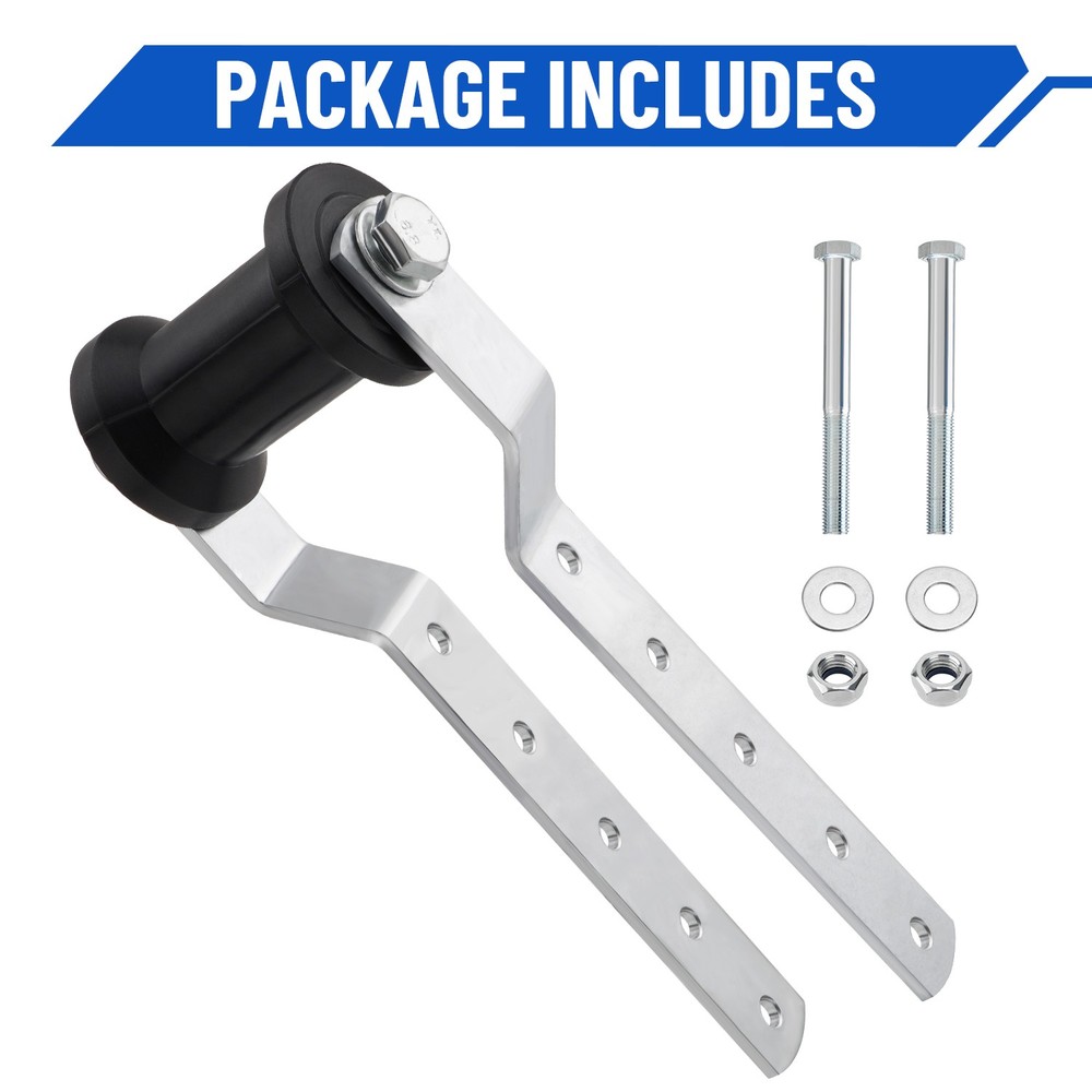 4" Adjustable Rubber Keel Roller with Panel Bracket Assembly for 2" Wide Tongue